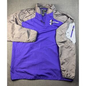 Holloway Cattlemens Congress Pullover Jacket Mens L Purple Gray Quarter‎ Zip